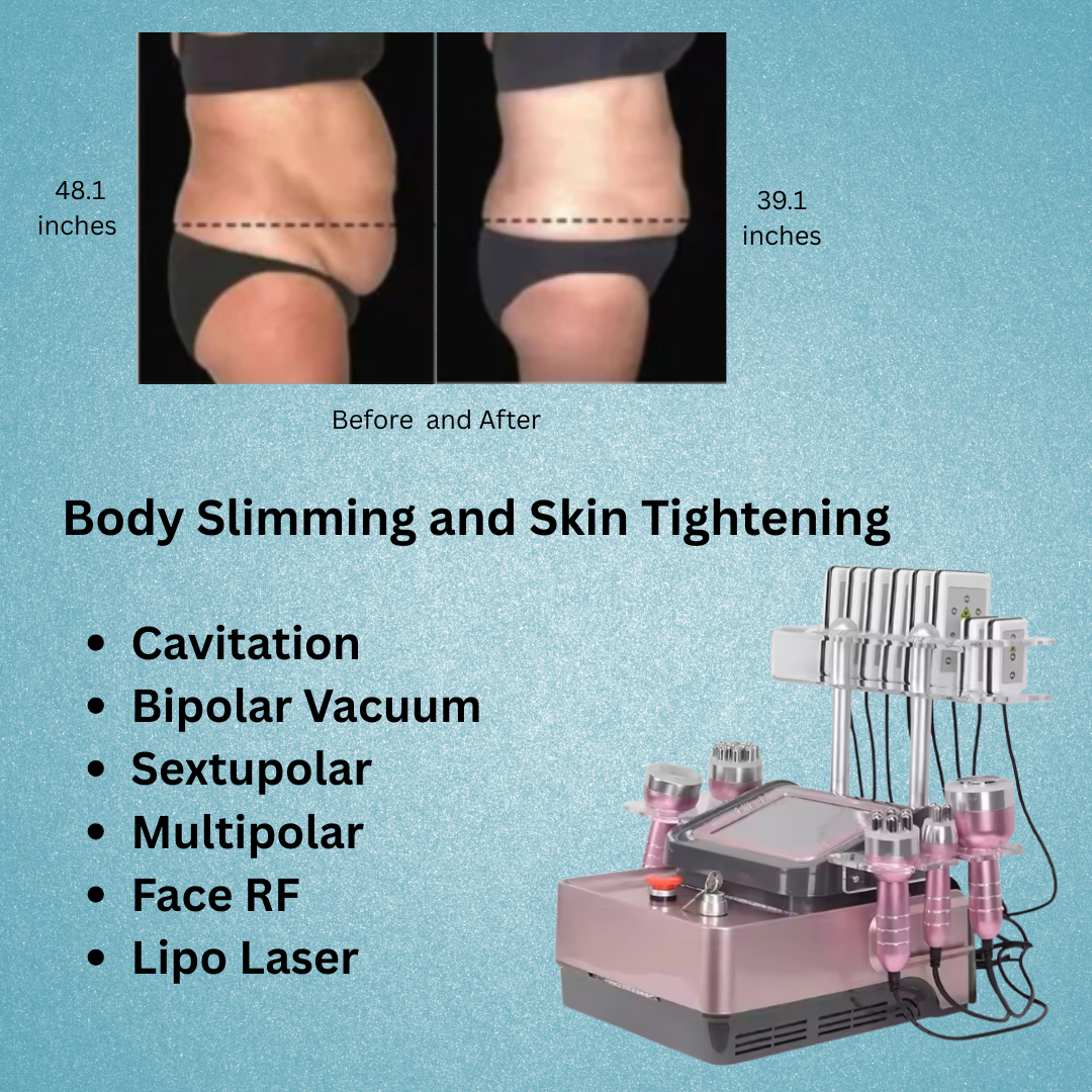 Rose Gold Lipo Laser 40K Cavitation Slimming Machine 6 in 1