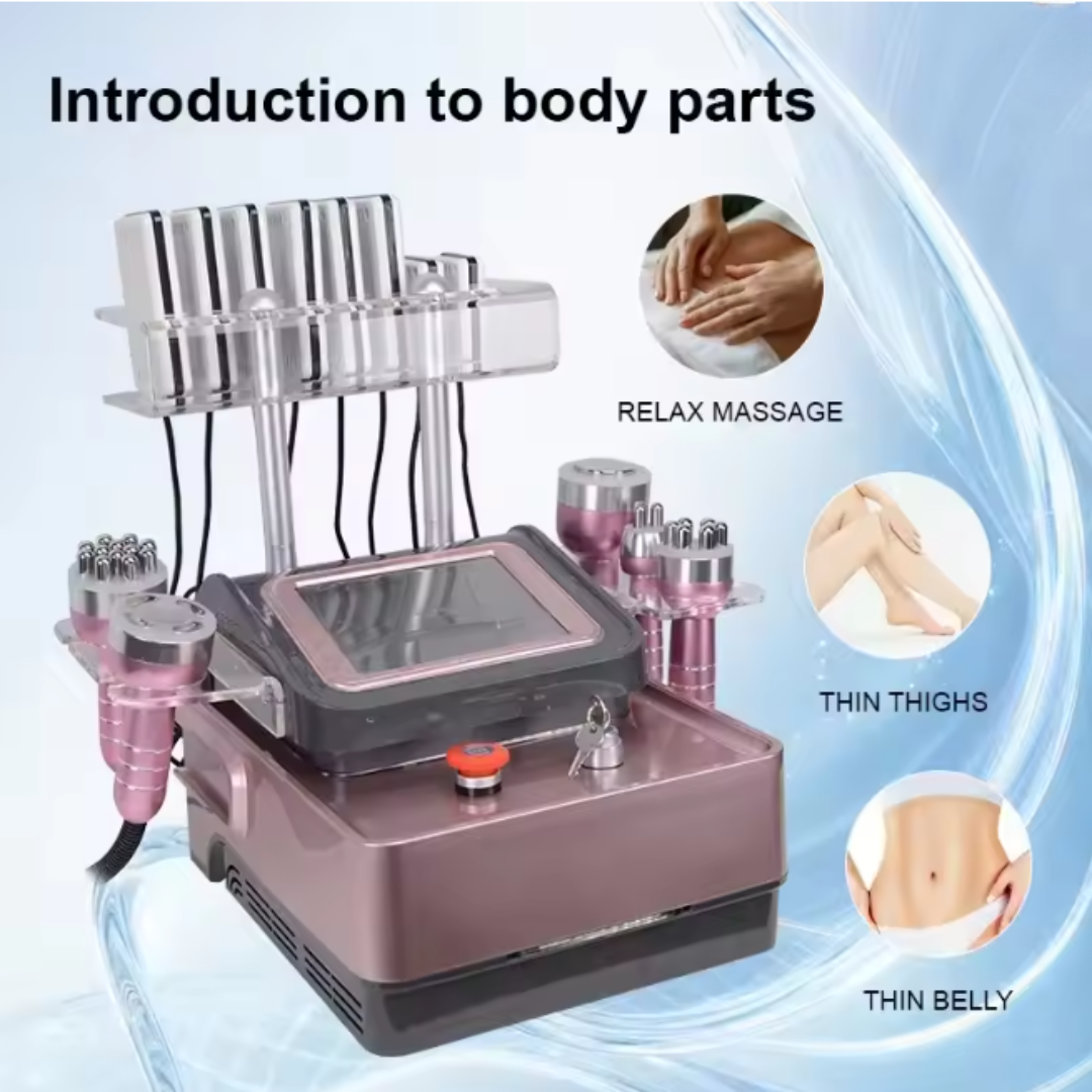Rose Gold Lipo Laser 40K Cavitation Slimming Machine 6 in 1