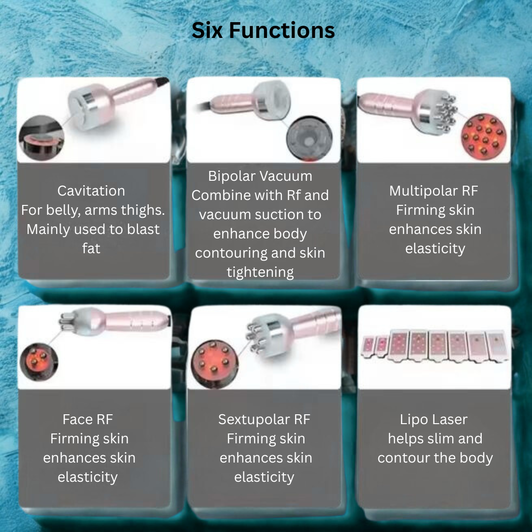 Rose Gold Lipo Laser 40K Cavitation Slimming Machine 6 in 1