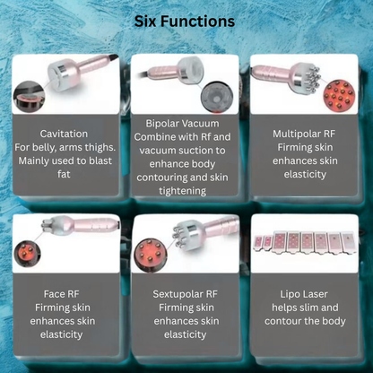 Rose Gold Lipo Laser 40K Cavitation Slimming Machine 6 in 1