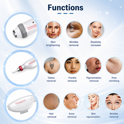 3-in-1 Laser Machine for Hair Removal + Tattoo Removal + E-Light Skin Rejuvenation