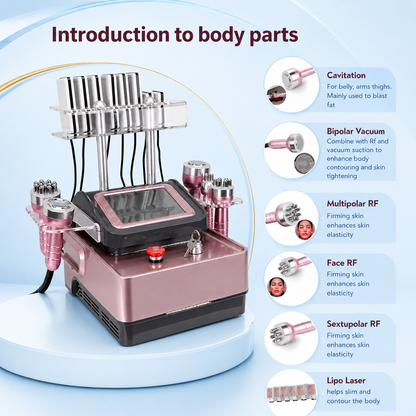 Lipo Laser 40K Cavitation Slimming Machine 6 in 1