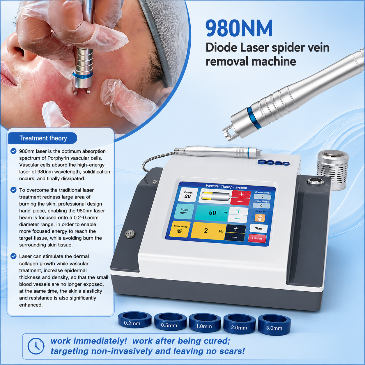 Spider Veins Laser Removal Machine 980nm Diode Laser*
