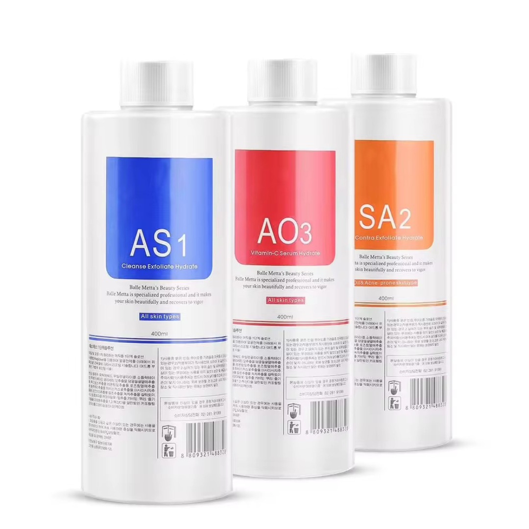 Hydro Dermabrasion Machine Solution Set – 3 x 400 ml